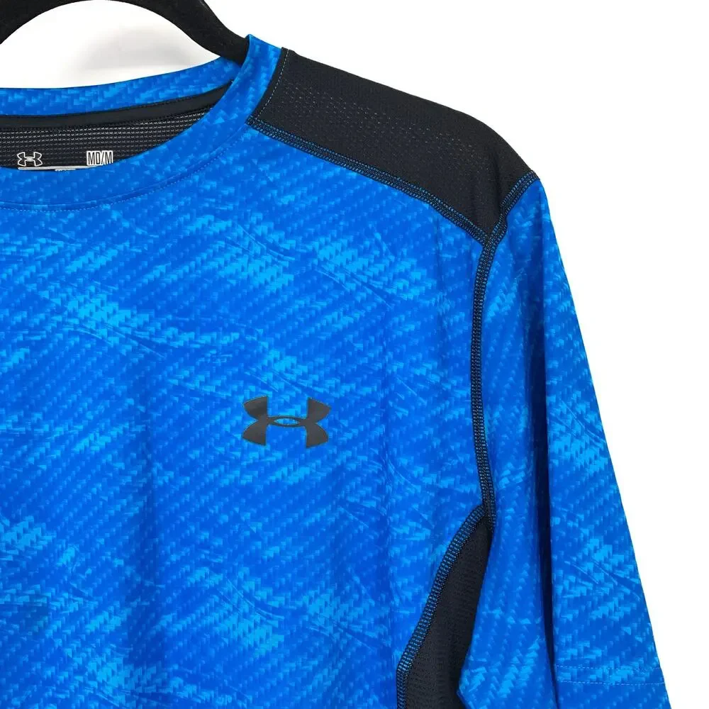 Under Armour Short Sleeve Crew Neck Activewear T-Shirt Mens Sz M Fitted Blue